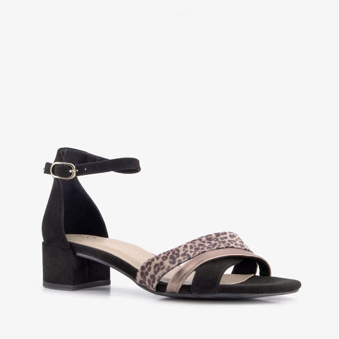Marco Tozzi dames sandalen met hak zwart panter - Maat 40