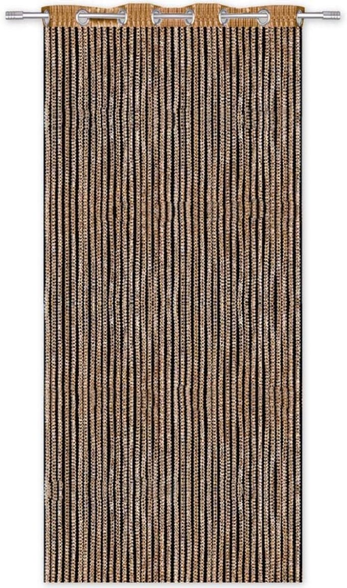 Decoratief Draadgordijn Metallic Look met Oogjes - 140x250cm