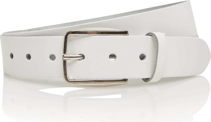 Timbelt Leren Riem 3.5 cm Wit | Maat 115