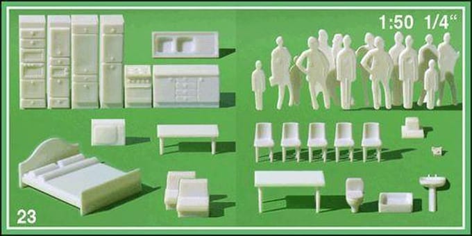 Schulcz Maquettebouw Appartement 1:50 wit 23-delig