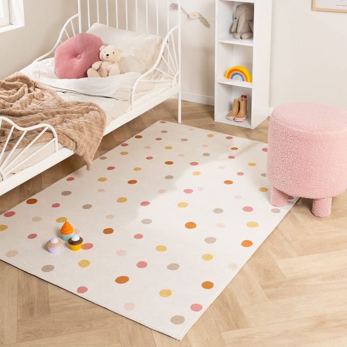 Little Olly Wasbaar kindervloerkleed - Evi Confetti Multicolor - 140x200cm