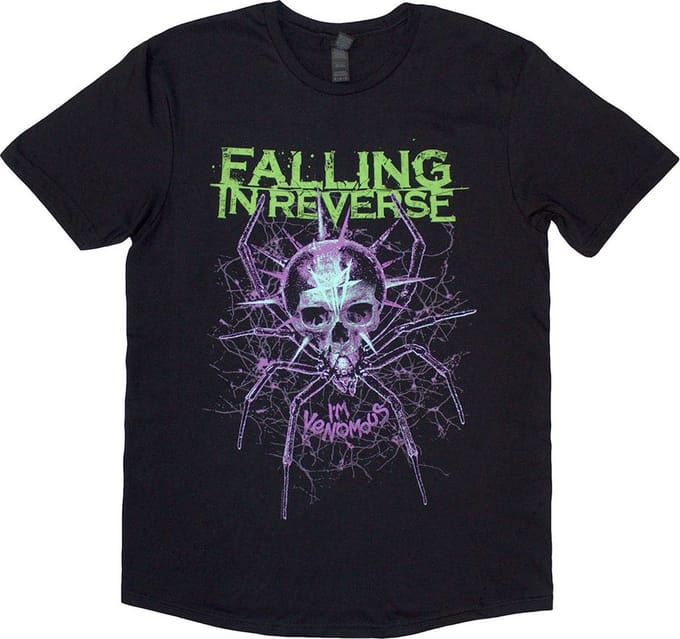 Falling In Reverse - Spider Heren T-shirt - S - Zwart