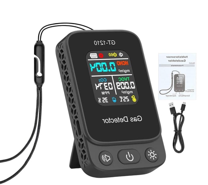 Luchtkwaliteitsmeter - CO2 meter - Binnenklimaat meten - Real-time sensor - Compact ontwerp - Zwart