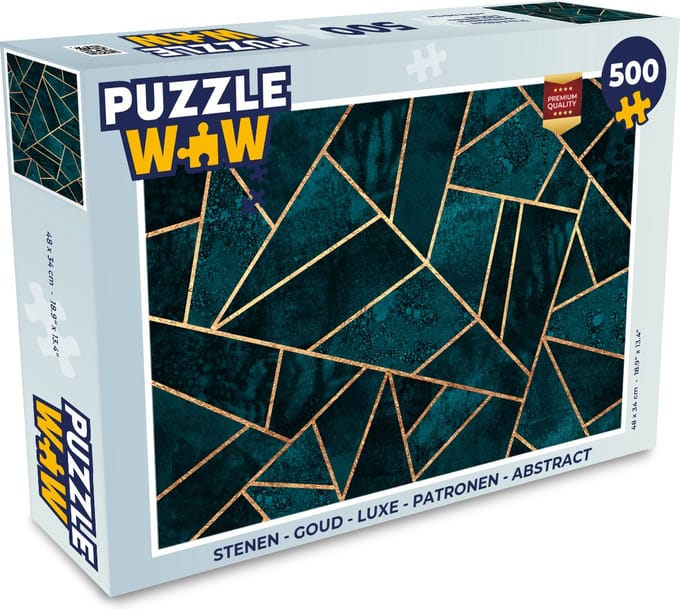 Puzzel Stenen - Goud - Luxe - Patronen - Abstract - Legpuzzel - Puzzel 500 stukjes