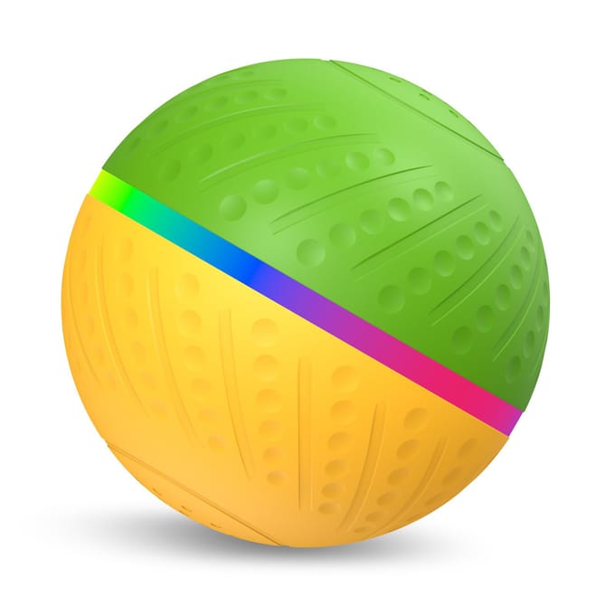 Speelgoedbal voor huisdieren - Interactief hondenspeelgoed Jolly Ball Herding Ball voor honden - Dual Mode Design No Remote Control oranje/geel