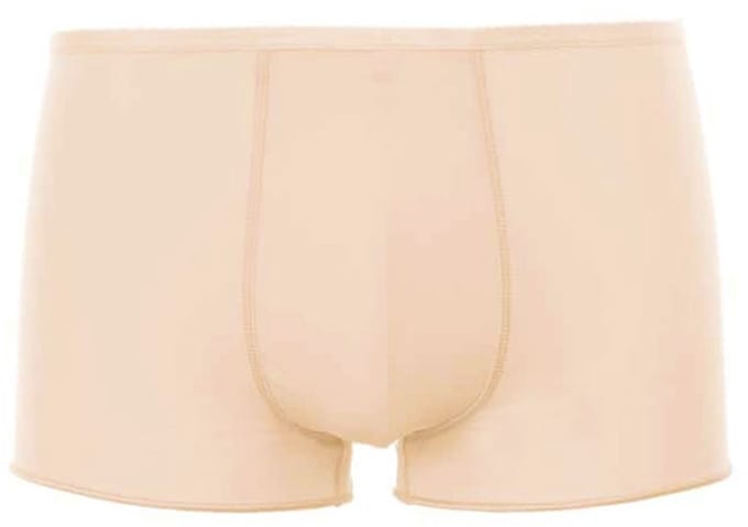 HOM Plumes trunk (1-pack) - heren boxer microfiber kort - beige