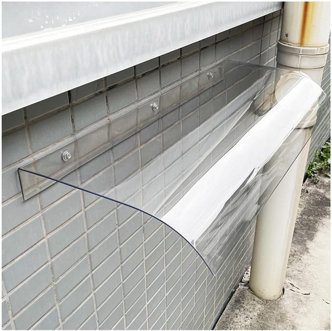 Raamluifel Deurluifel - Overkapping Veranda Luifel - Bescherming tegen Weer - Stevig Polycarbonaat Blad - 40x300cm - Transparant
