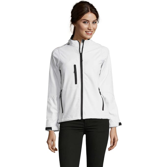 SOLS Dames/Dames Roxy Soft Shell Jas (Wit)