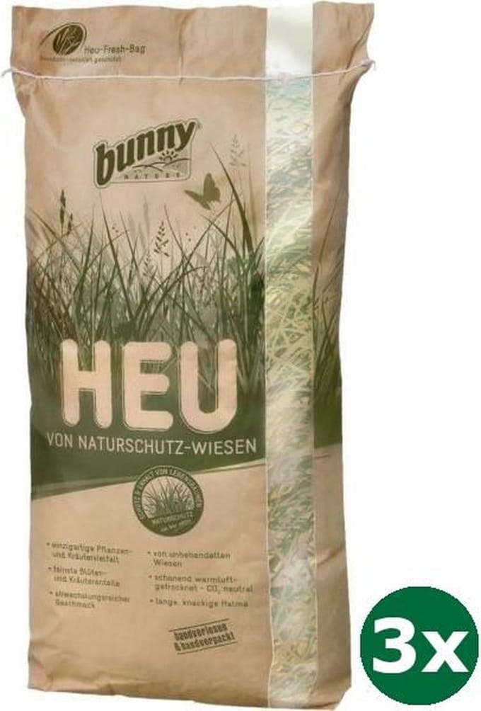 3x600 gr Bunny nature natuurweide hooi