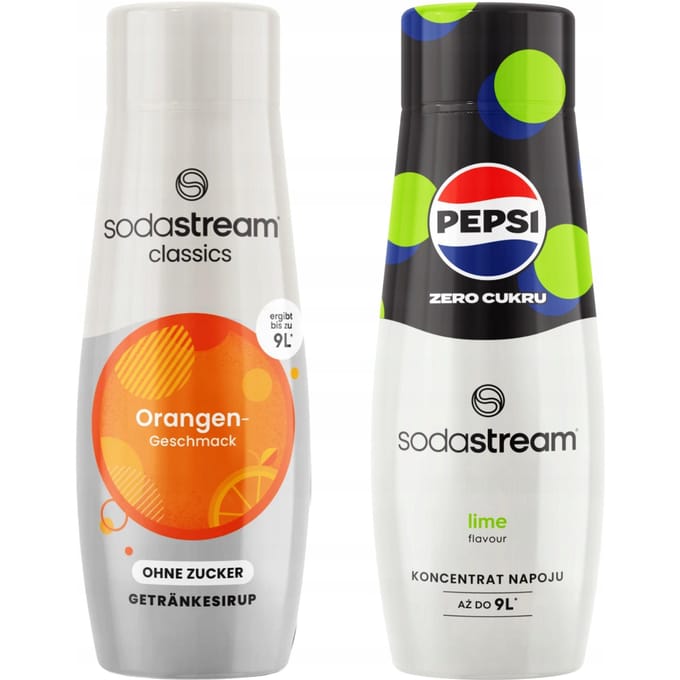 SodaStream Serie - Synroom Set - Orange Zero - Pepsi Max Lime