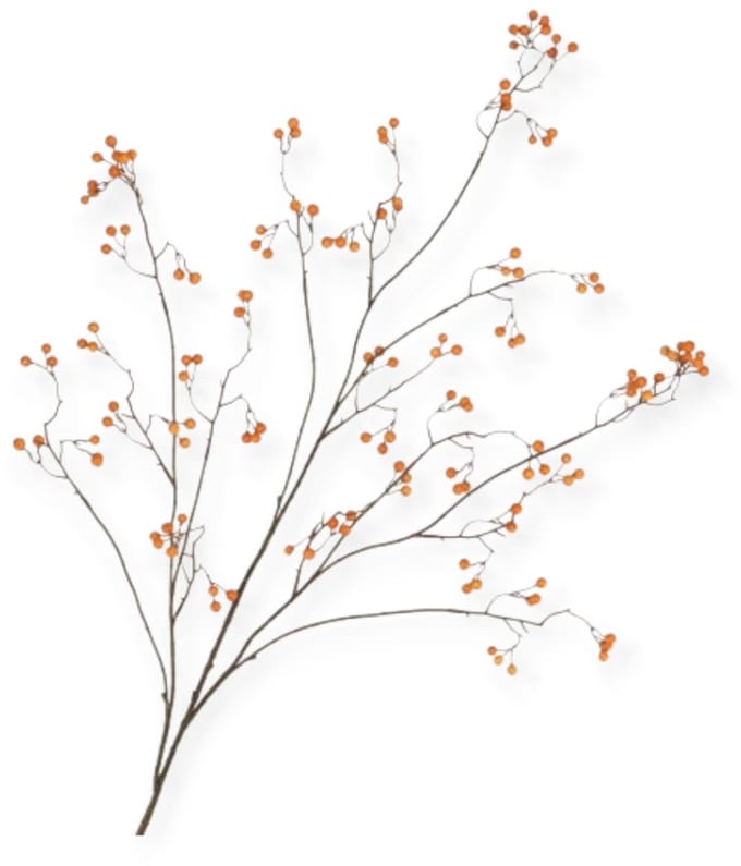 Daan Kromhout - Kunsttak - Besjes - Oranje - Silk Berry - Bessentak - 135 cm