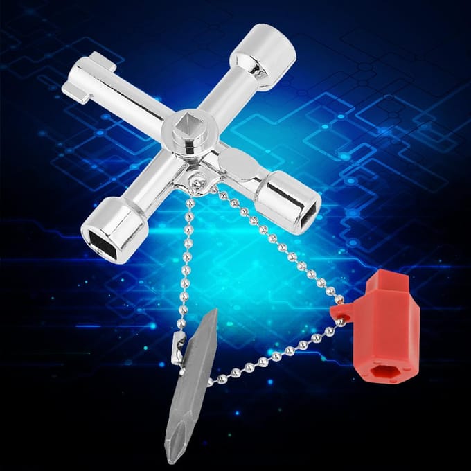 10 stuks Multifunctionele Universele Bedieningskast Kruissleutels Handgereedschap blue