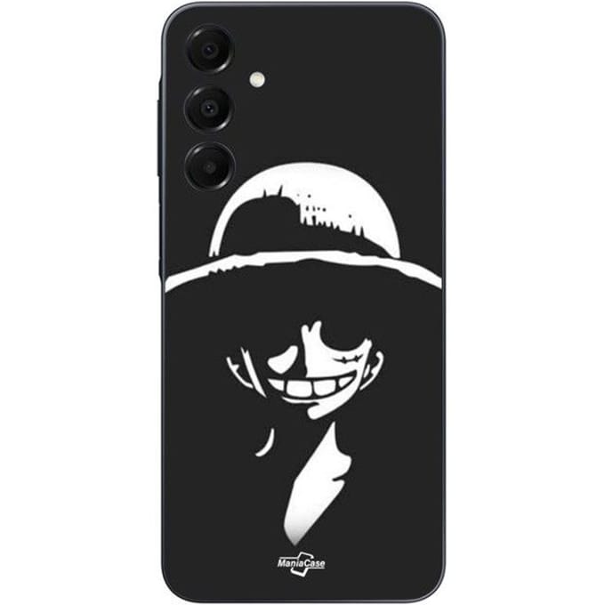 Telefoonhoesje - Lakokine - Galaxy A16 - Siliconen - Flexibel - Monkey D. Luffy zwart en wit
