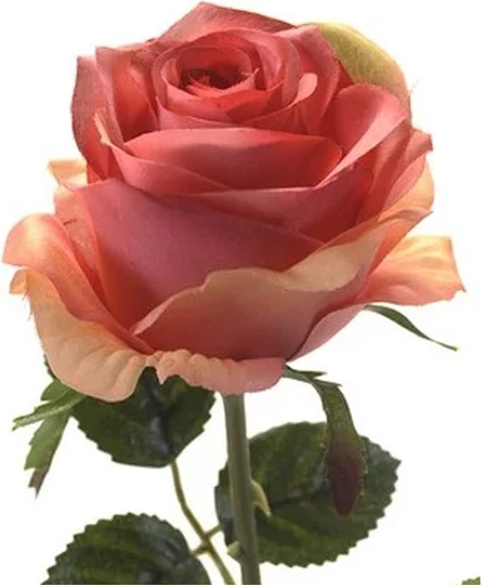 Emerald Kunstbloem roos Simone - roze - 45 cm - decoratie bloemen