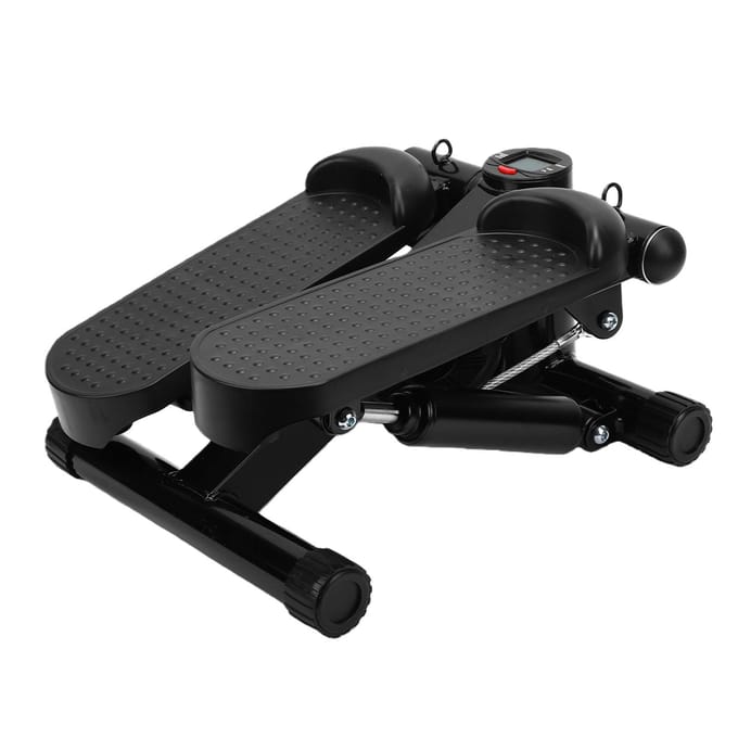 Hydraulische Fitness Stepper Stil Drie   Verstelbare Traptrede Workout Machine met Elastieken LED Scherm voor Thuis gray