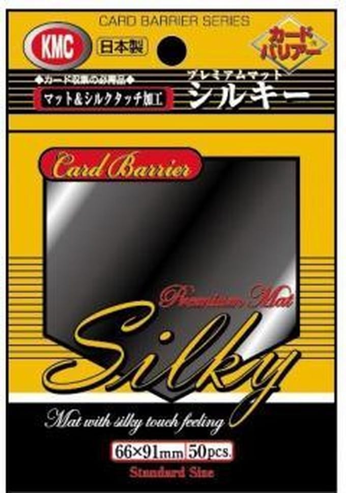 KMC Standard Sleeves - Silky Matte Black (50 hoesjes)