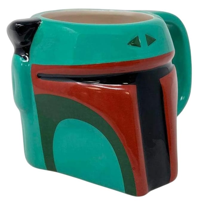 Star Wars Gebeeldhouwde Boba Fett-mok (Groen/rood)