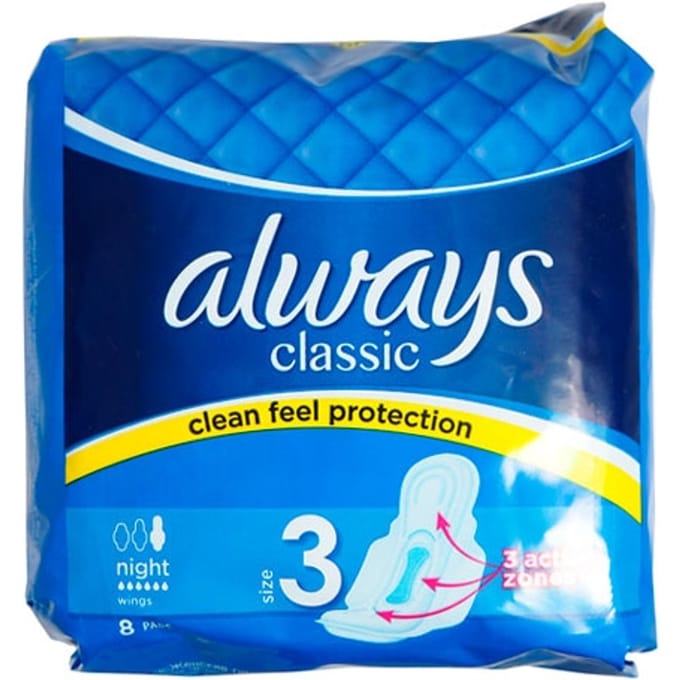 Always Classic Night - Clean Feel Protection - 1 x 8 stuks
