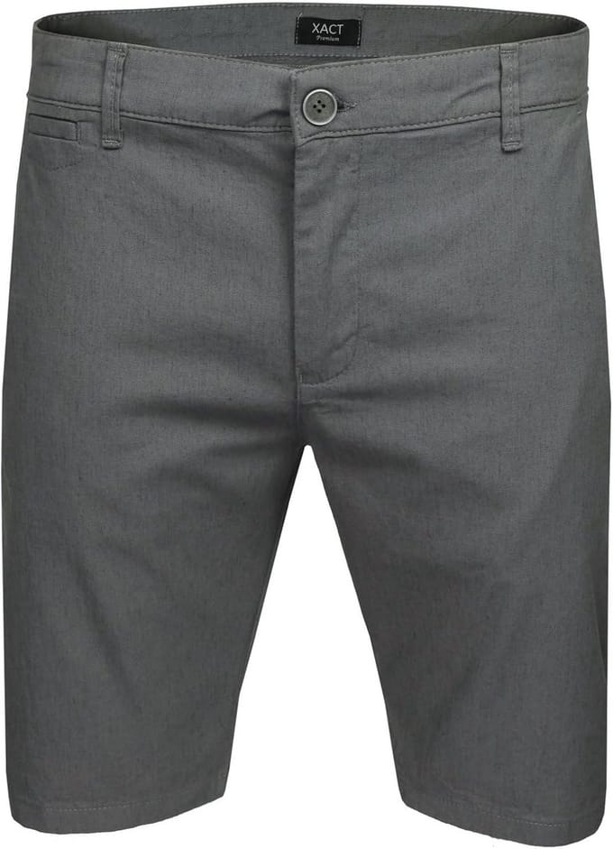 Slim Fit Linnen Blend Chino Korte Broek voor Heren