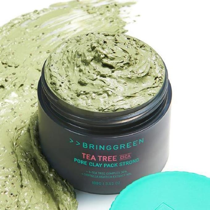 [BRENG GROEN] Tea Tree Cica Pore Clay Pack Sterk 100g blue