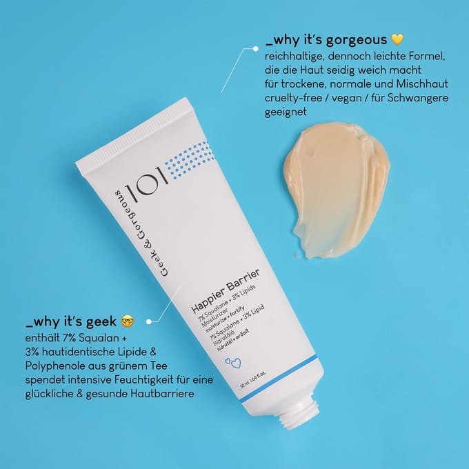Geek & Gorgeous 101 Grondbeginselen Happier Barrier Moisturiser Gezichtscrème Unisex 50 ml