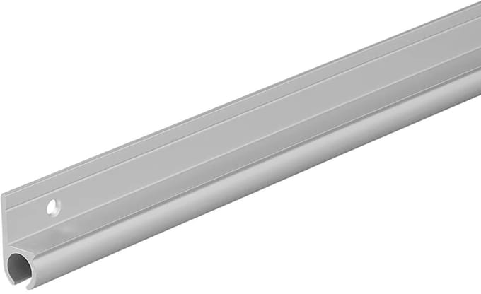 ProPlus Tentrail - Aluminium 180° - 100 x 2,6 cm - Inclusief Schroeven - Grijs