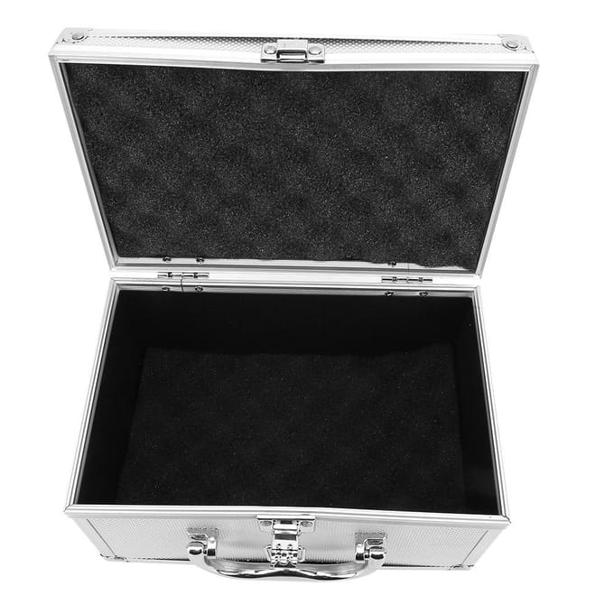 230*150*125mm Aluminiumlegering Gereedschapskist Draagbare Display Case Instrumentatie Box black