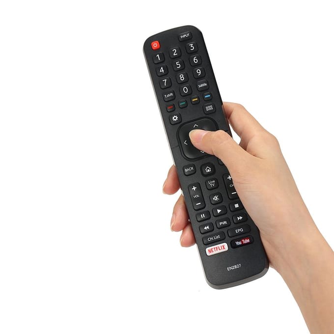 Afstandsbediening voor Hisense TV EN2B27 Handheld afstandsbediening Vervanging voor Hisense 32K3110W zwart