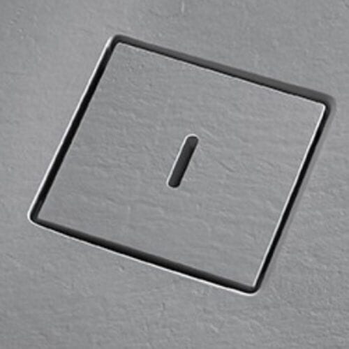 HSK replacement cover with slot for drain to marble polymer shower tray stone look E2053-4-57