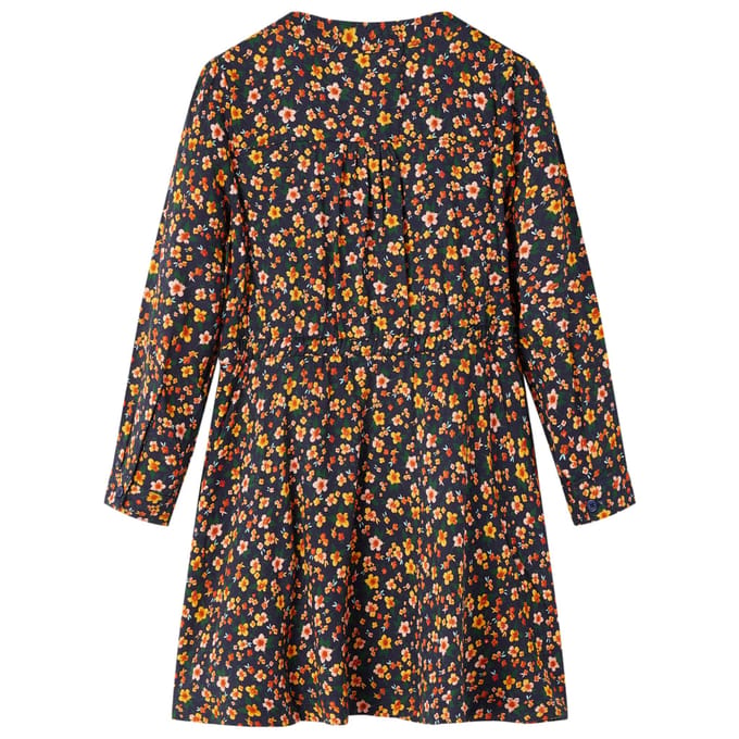 vidaXL Kinderjurk met lange mouwen 116 marineblauw