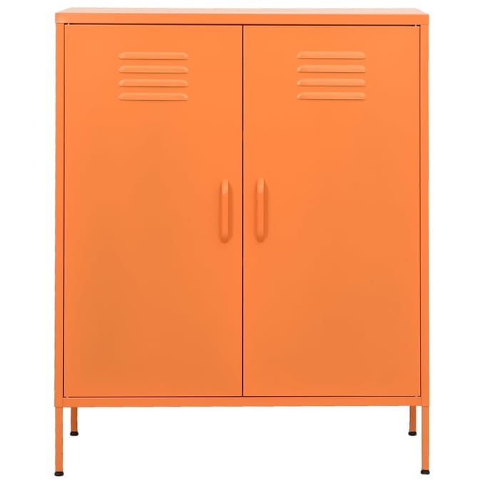 vidaXL - Opbergkast - 80x35x101,5 - cm - staal - oranje