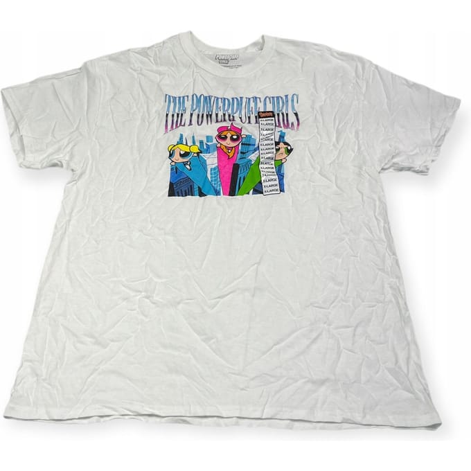 Koszulka T-shirt damski okrągły dekolt SPENCER'S POWERPUFF S white
