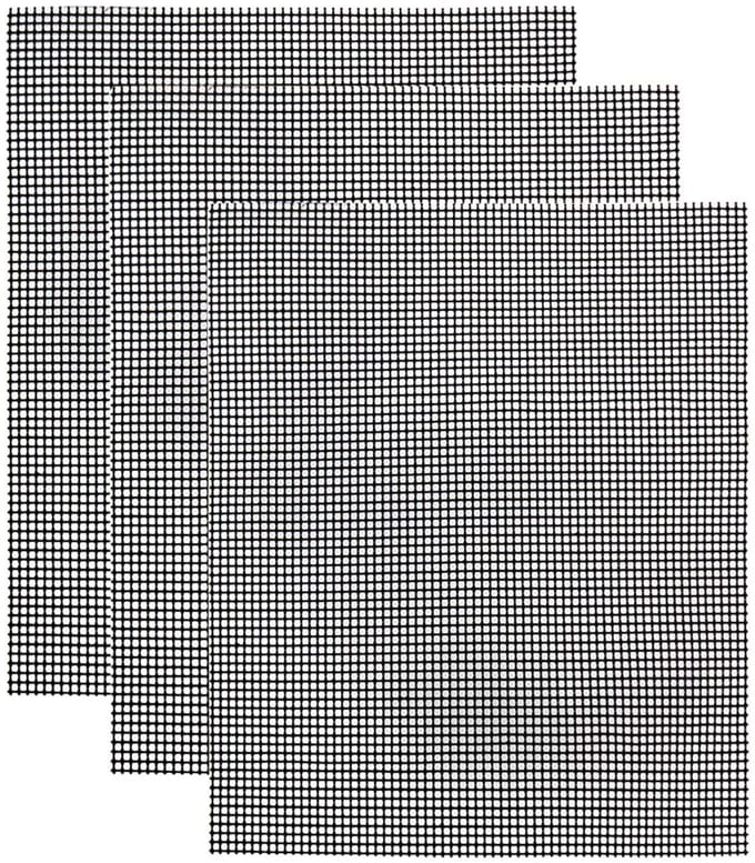 Grillnet Antiaanbaklaag Zwart 3-pack