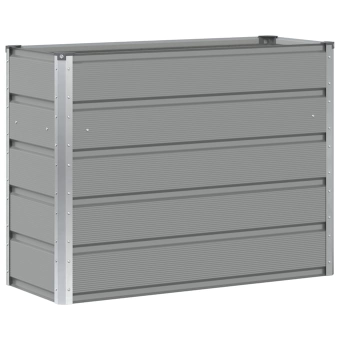 vidaXL - Plantenbak - Lichtgrijs - 100 - x - 40 - x - 75 - cm - Staal