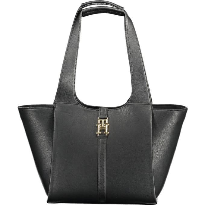 Tommy Hilfiger Dames Zwarte Polyurethaan Handtas