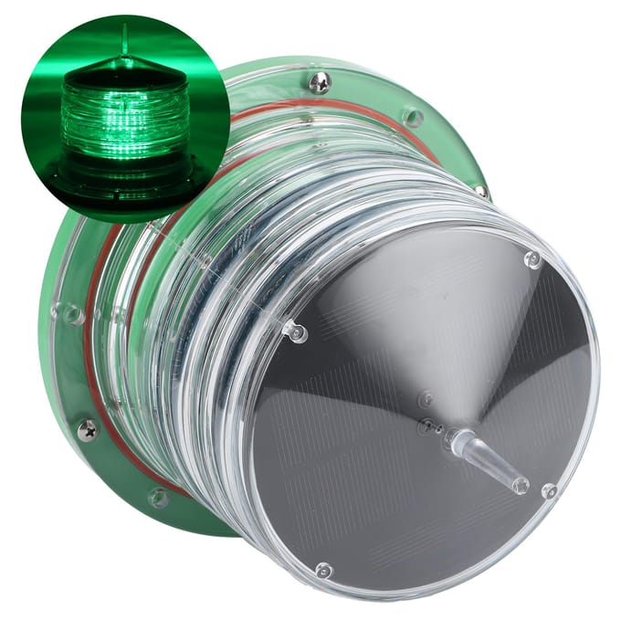 IP68 Waterdicht Zonne Schip Bakboei Licht Schuit LED Navigatie Knipperend Zwevend Marine Boot Accessoire white