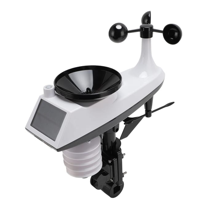 Slimme WiFi Weermeter Professioneel Kleurenscherm Digitale Klok Weerstation met Buitensensor black