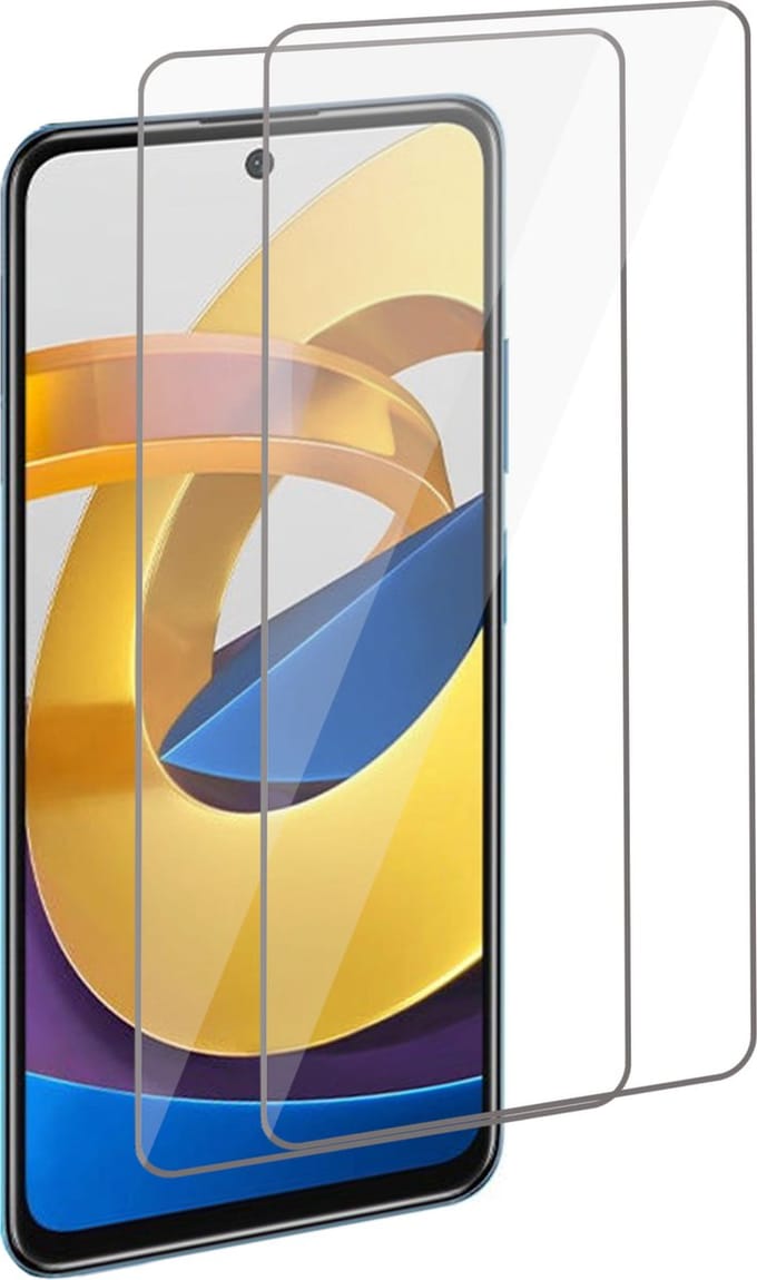 Screenprotector geschikt voor Xiaomi Poco M4 Pro Glas - Tempered Glas Screen Protector - 2x
