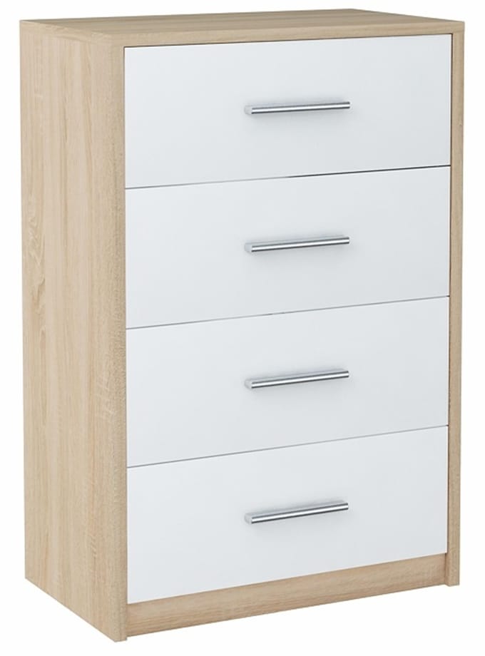 UFC Bodo Serie - Dressoir - 4 Laden - Wit-Sonoma