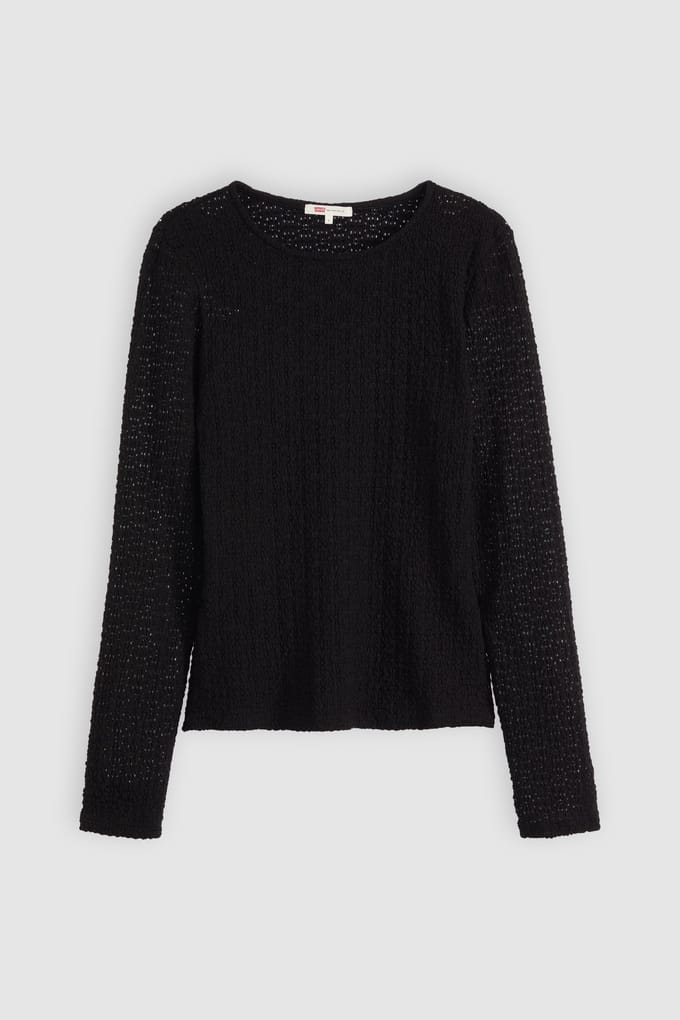 Levi's Anika Crewneck Top Black Größe: S | Longsleeves Outlet | Damen | Schwarz