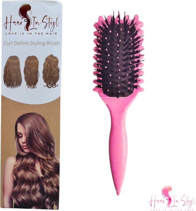Haar in Stijl® | Magenta Curl Define Styling Brush met EdgeLift
