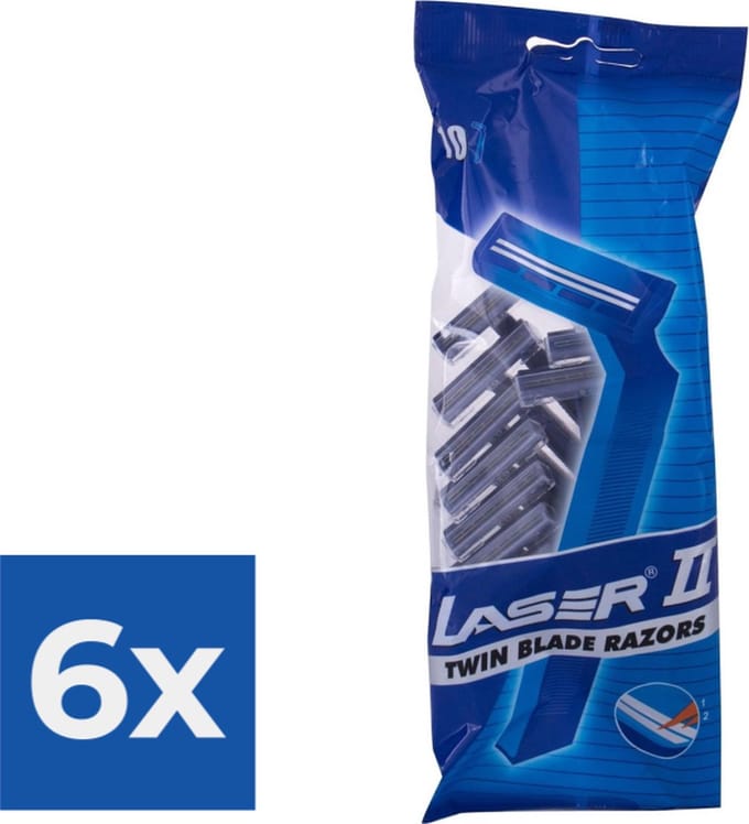 Laser 2 Scheermesjes - wegwerp - actie - Voordeelverpakking 6 stuks