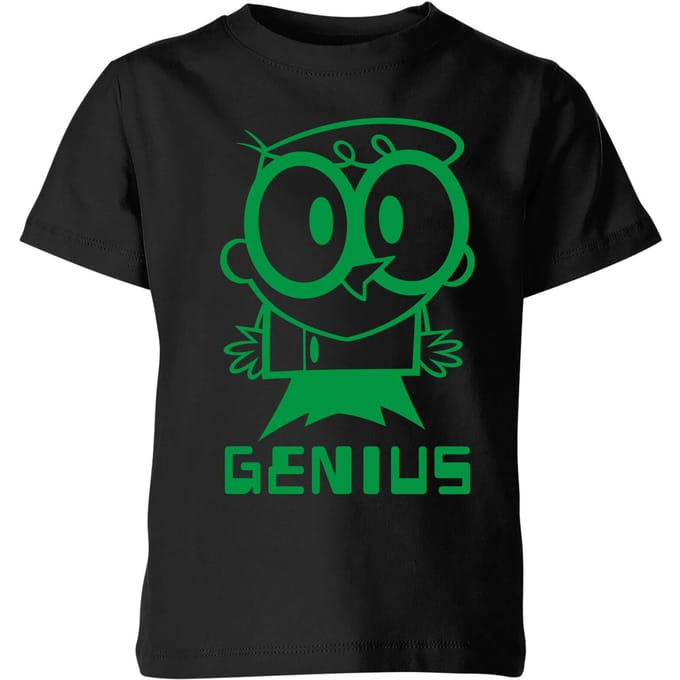 Dexters Lab Green Genius Kids' T-Shirt - Black - 122/128 (7-8 jaar)
