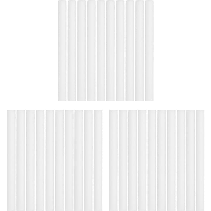 30 Stuks Luchtbevochtiger Katoenen Staafje Filter Vervanging Verstuiver Aroma Diffuser Onderdelen 8x100mm white