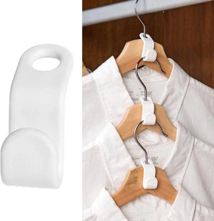Kledinghaak - Haken voor kledingkast - Hanger voor kleding - 6 Stuks / Wit