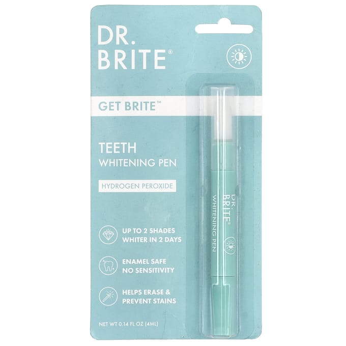 Dr. Brite, Get Brite™, Teeth Whitening Pen, 4 Ml (0.14 Fl Oz) white