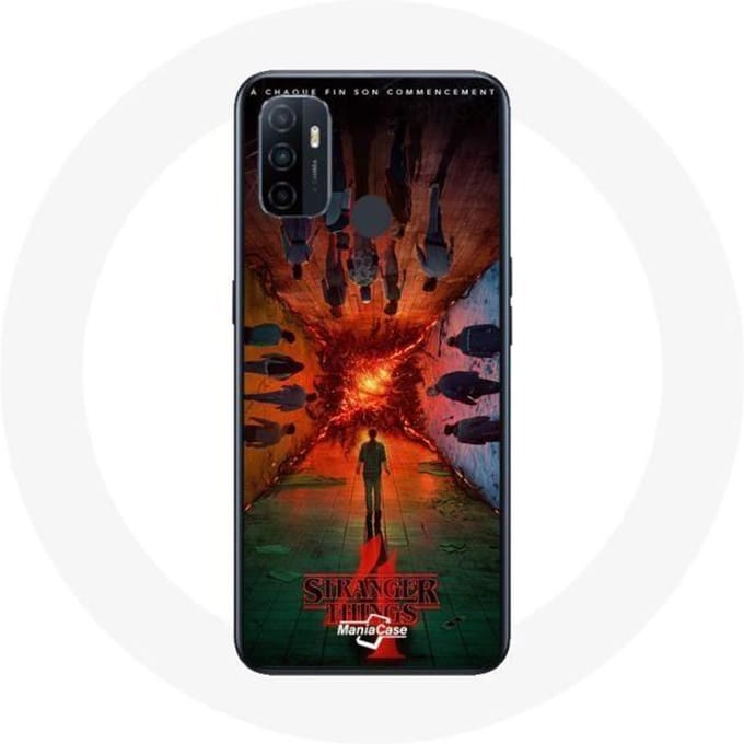 Coque pour Oppo A53 Stranger Things Saison 4 Affiche Equipages de la Nouvelle Théorie