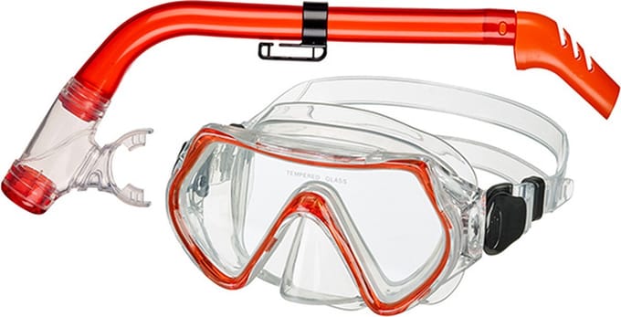 BECO snorkelset Ancona - voor kinderen 4+ - rood