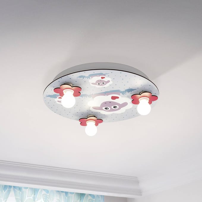 EGLO Lalelu - plafondlamp - 3-Lichts - motief schaap