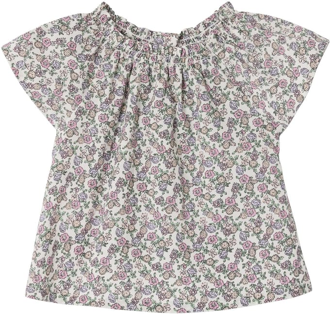 Vertbaudet Blouse voor pasgeborene met bloemenprint